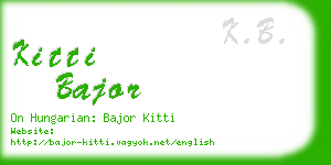 kitti bajor business card